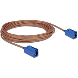 Fakra C (v) - Fakra C (v) antenne kabel - RG316 - 50 Ohm / transparant - 5 meter