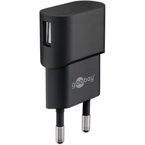 Goobay USB thuislader met 1 poort - haaks - 1A / zwart