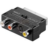 Scart (m) - Composiet 3RCA en S-VHS (v) adapter / zwart