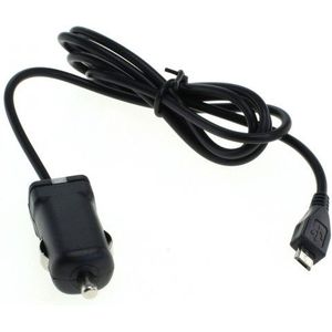 USB Micro B autolader met vaste kabel - 2,4A / zwart - 1,1 meter