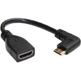 Mini HDMI - HDMI adapter - 90° haaks naar links - versie 1.4 (4K 30Hz) - 0,15 meter