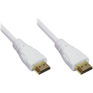 HDMI kabel - versie 1.4 (4K 30Hz) - CU koper aders / wit - 7,5 meter