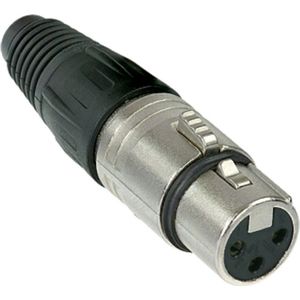 Neutrik NC3FX XLR 3-pins (v) connector / zwart/grijs