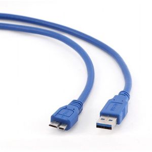 USB Micro naar USB-A kabel - USB3.0 - tot 0,9A / blauw - 5 meter