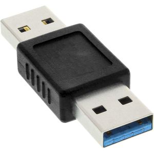 USB-A (m) - USB-A (m) koppelstuk - USB3.0 / zwart