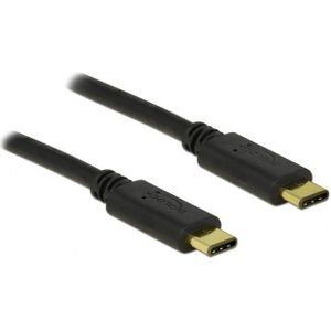 Premium USB-C naar USB-C kabel - USB2.0 - tot 20V/3A / zwart - 2 meter