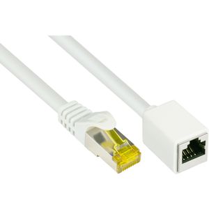 S/FTP CAT7 10 Gigabit netwerk verlengkabel / wit - LSZH - 1 meter