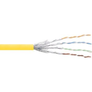 S/FTP CAT6 Gigabit netwerkkabel met flexibele aders - AWG27 / geel - 100 meter