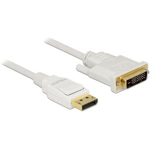 Premium DisplayPort naar DVI kabel - DP 1.2a (4K 30Hz) / wit - 1 meter