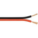 Luidspreker kabel (CCA) - 2x 1,50mm² / rood/zwart - 20 meter