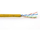 U/UTP CAT6a 10 Gigabit netwerkkabel met flexibele aders - AWG24 - PVC / geel - 305 meter