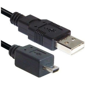 Camera 8-pins naar USB-A kabel - USB2.0 - tot 1A / zwart - 1,8 meter