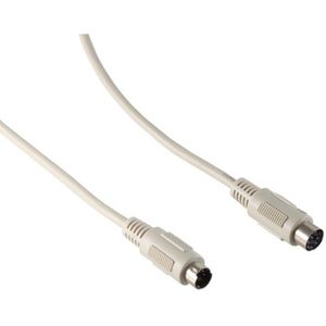 Mini DIN 6-pins PS/2 data verlengkabel / beige - 5 meter