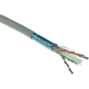 F/UTP CAT6a 10 Gigabit netwerkkabel met vaste aders - AWG24 - PVC / grijs - 305 meter