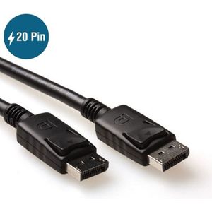 DisplayPort kabel met DP_PWR - versie 1.2 (4K 60Hz) / zwart - 0,50 meter