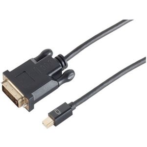 Mini DisplayPort 1.2 naar DVI kabel (4K 30 Hz) / zwart - 2 meter