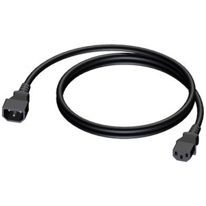 Procab CAB480 C13 - C14 stroomkabel voor UPS/PDU - 3x 1,5mm / zwart - 1 meter