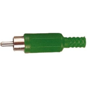 Tulp (m) audio/video connector - plastic / groen