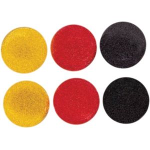 Oorkussens voor hoofdtelefoons - universeel - 40 mm - 3x 2 stuks / rood/zwart/geel