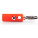 Banaan connector voor luidsprekerkabel tot 4 mm / rood