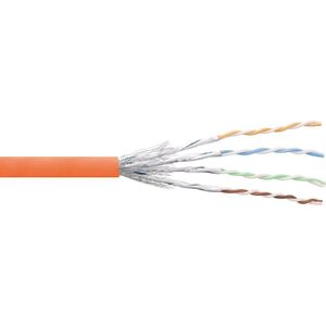 S/FTP CAT6 Gigabit netwerkkabel met flexibele aders - AWG27 / oranje - 100 meter