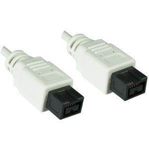 FireWire 800 kabel met 9-pins - 9-pins connectoren / wit - 1 meter