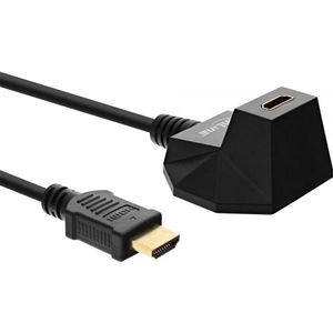 HDMI verlengkabel met stand versie 2.0 (4K 60Hz HDR) / zwart - 2 meter