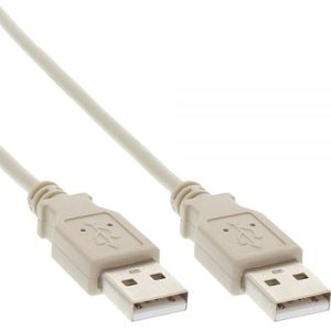 USB naar USB kabel - USB2.0 - tot 2A / beige - 0,50 meter