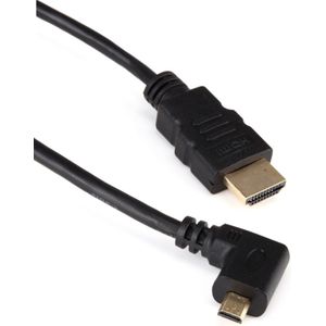 Micro HDMI - HDMI kabel - 90° haaks naar links - versie 1.4 (4K 30Hz) - 0,50 meter