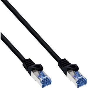 S/FTP CAT6a 10 Gigabit industriële netwerkkabel met PUR mantel / zwart - LSZH - 1 meter