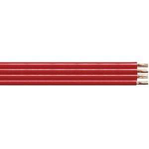 Bi-wire luidspreker kabel (CU koper) - 4x 0,75mm² / rood - 100 meter