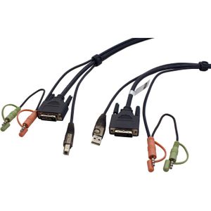 Aten 2L-7D02UD DVI-D Dual Link KVM kabel met audio en USB - 1,8 meter