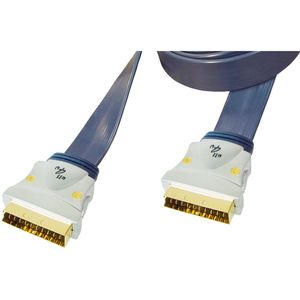 Premium 21-pins Scart kabel - plat - 1,5 meter