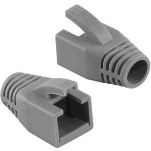 Netwerkplug huls voor RJ45 connectoren - kabel tot 8 mm - 50 stuks / grijs