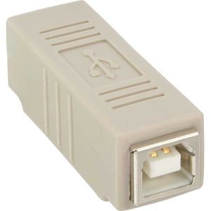USB-B (v) - USB-B (v) koppelstuk - USB2.0 / beige