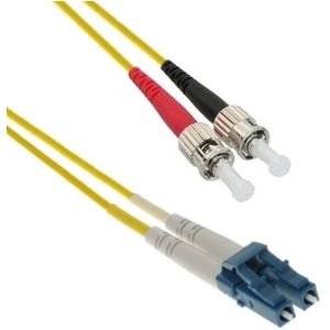 LC - ST Duplex Optical Fiber Patch kabel - Single Mode OS1 - geel / LSZH - 50 meter