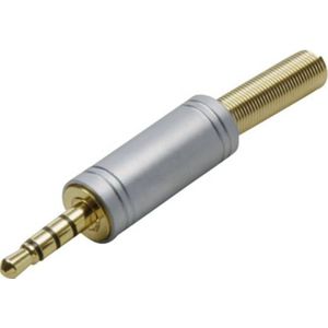 BKL 3,5mm Jack (m) connector - verchroomd metaal - 4-polig / stereo