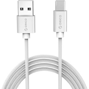 Orico USB-C naar USB-A nylon kabel - USB2.0 - tot 3A / zilver - 1 meter