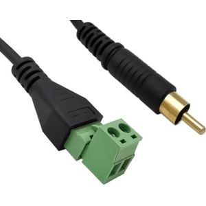 Tulp A/V (m) - Terminal Block audiokabel | 0,30 meter