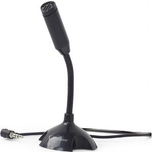 Gembird desk microfoon met korte flexibele nek - 1x 3,5mm Jack / zwart - 1,1 meter
