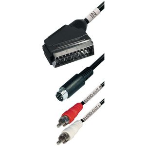 S-VHS en Tulp 2x RCA (m) naar Scart (m) kabel / zwart - 20 meter