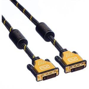 Roline DVI-D Dual Link monitor kabel / zwart - 1 meter