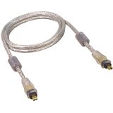 Premium FireWire 400 kabel met 4-pins - 4-pins connectoren / transparant - 3 meter
