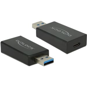 USB-A naar USB-C adapter - USB3.1 Gen 2 - tot 1,5A / zwart