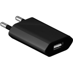 Goobay USB thuislader met 1 poort - recht/plat - 1A / zwart