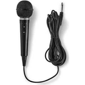 Nedis bedrade microfoon - 6,35mm Jack - plastic / zwart - 5 meter