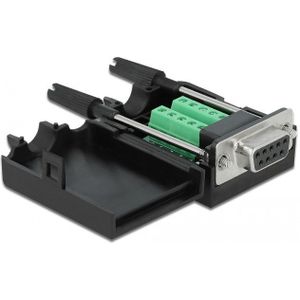 Seriële RS232 connector 9-pins SUB-D (v) met schroeven - 10-pins Terminal Block met behuizing / schroeven