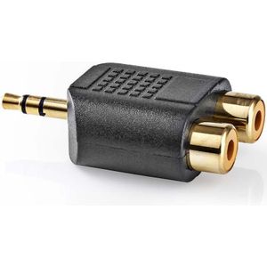Nedis 3,5mm Jack (m) - Tulp (v) stereo audio adapter - verguld / zwart