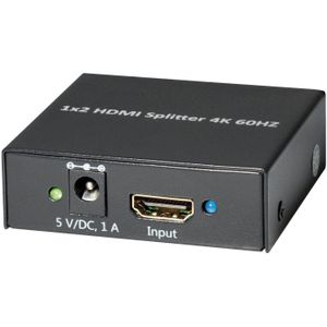 MaxTrack HDMI splitter 1 naar 2 - versie 2.0 (4K 60Hz HDR)