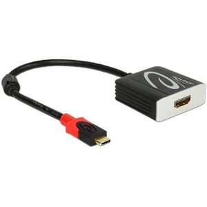 Premium USB-C naar HDMI adapter met DP Alt Mode (4K 60 Hz) / zwart - 0,20 meter